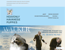 Tablet Screenshot of myheavenlyhavanesepuppies.com